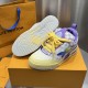 Replica LV Skate Sneaker - high quality 1:1 AAA Replica Louis Vuitton LV Skate Sneaker in Purple and monogram canvas - front view