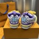 Replica LV Skate Sneaker - high quality 1:1 AAA Replica Louis Vuitton LV Skate Sneaker in Purple and monogram canvas - front view