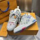 Replica LV Skate Sneaker - high quality 1:1 AAA Replica Louis Vuitton LV Skate Sneaker in grey and monogram canvas - front view