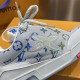 Replica LV Skate Sneaker - high quality 1:1 AAA Replica Louis Vuitton LV Skate Sneaker in grey and monogram canvas - front view