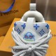 Replica LV Skate Sneaker - high quality 1:1 AAA Replica Louis Vuitton LV Skate Sneaker in grey and monogram canvas - front view