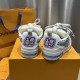 Replica LV Skate Sneaker - high quality 1:1 AAA Replica Louis Vuitton LV Skate Sneaker in grey and monogram canvas - front view