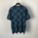 Louis Vuitton Jacquard Damier Short-Sleeved Cotton Crewneck 1AHBCV Louis Vuitton Jacquard Damier Short-Sleeved Cotton Crewneck 1AHBCV