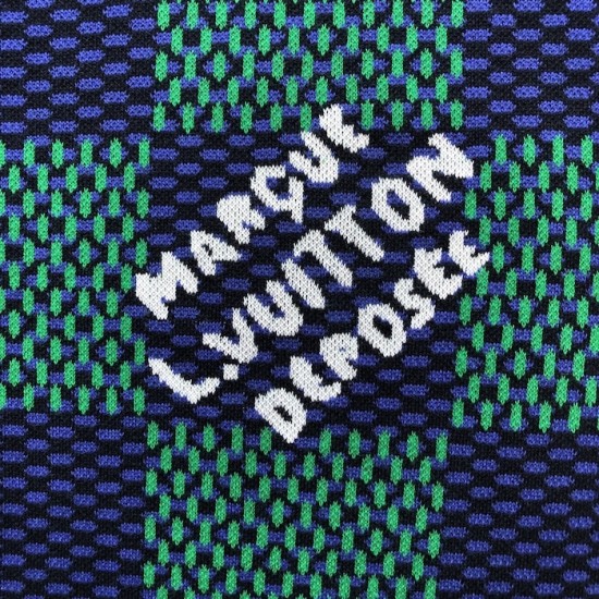 Louis Vuitton Jacquard Damier Short-Sleeved Cotton Crewneck 1AHBCV Louis Vuitton Jacquard Damier Short-Sleeved Cotton Crewneck 1AHBCV