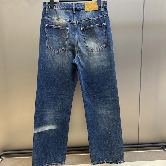 Louis Vuitton Sunfaded Effect Denim Skate Pants 1AHBMW Louis Vuitton Sunfaded Effect Denim Skate Pants 1AHBMW
