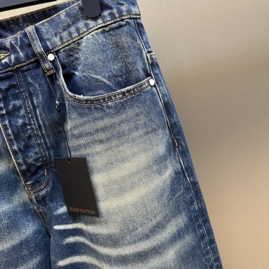 Louis Vuitton Sunfaded Effect Denim Skate Pants 1AHBMW Louis Vuitton Sunfaded Effect Denim Skate Pants 1AHBMW