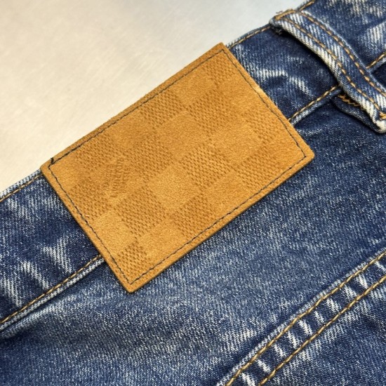 Louis Vuitton Sunfaded Effect Denim Skate Pants 1AHBMW Louis Vuitton Sunfaded Effect Denim Skate Pants 1AHBMW