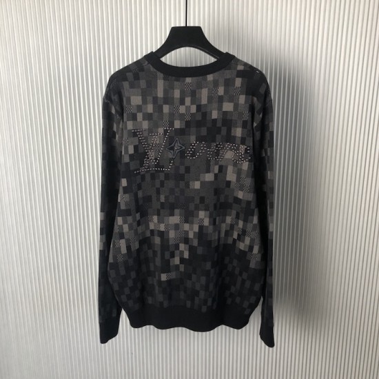 Louis Vuitton Damoflage Jacquard Pullover 1AHC67 Louis Vuitton Damoflage Jacquard Pullover 1AHC67