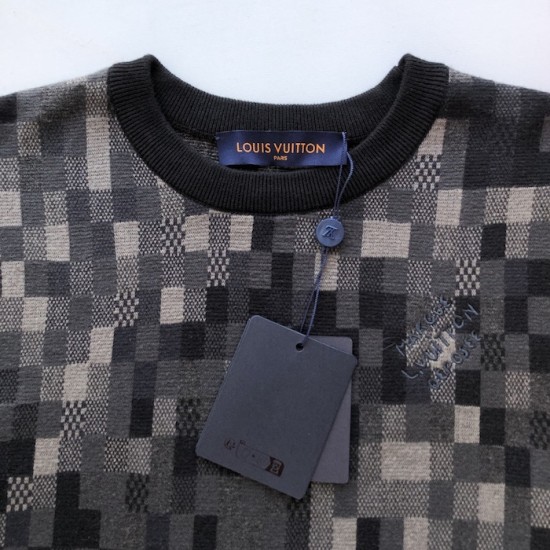 Louis Vuitton Damoflage Jacquard Pullover 1AHC67 Louis Vuitton Damoflage Jacquard Pullover 1AHC67