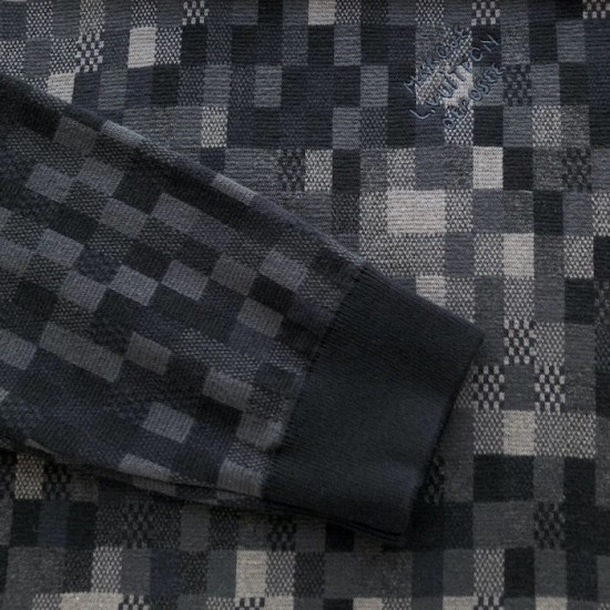 Louis Vuitton Damoflage Jacquard Pullover 1AHC67 Louis Vuitton Damoflage Jacquard Pullover 1AHC67