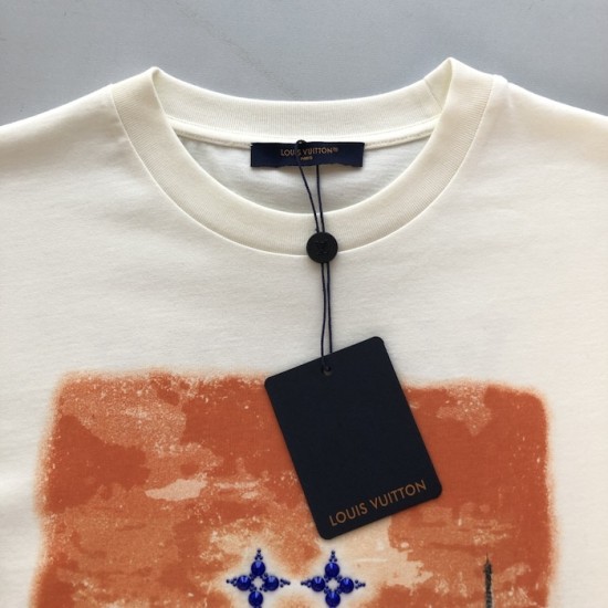 Louis Vuitton Embellished Graphic Cotton T-Shirt 1AHCKN Louis Vuitton Embellished Graphic Cotton T-Shirt 1AHCKN