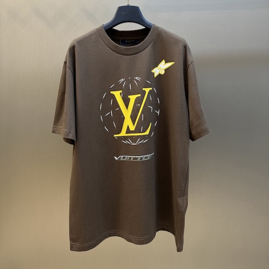 Louis Vuitton Washed Embellished Cotton T-Shirt 1AHCL6 Louis Vuitton Washed Embellished Cotton T-Shirt 1AHCL6