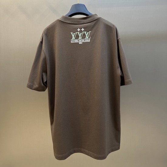 Louis Vuitton Washed Embellished Cotton T-Shirt 1AHCL6 Louis Vuitton Washed Embellished Cotton T-Shirt 1AHCL6