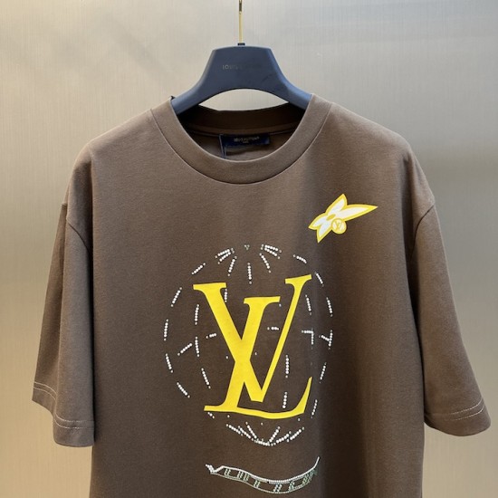 Louis Vuitton Washed Embellished Cotton T-Shirt 1AHCL6 Louis Vuitton Washed Embellished Cotton T-Shirt 1AHCL6