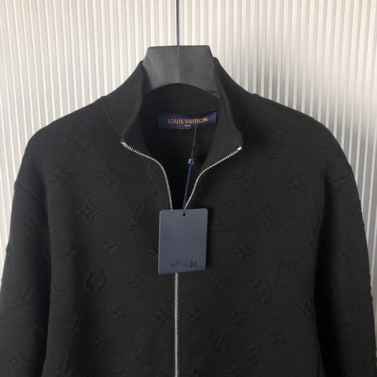 Louis Vuitton Embossed Monogram Jersey Tracksuit Top 1AHCLN Louis Vuitton Embossed Monogram Jersey Tracksuit Top 1AHCLN