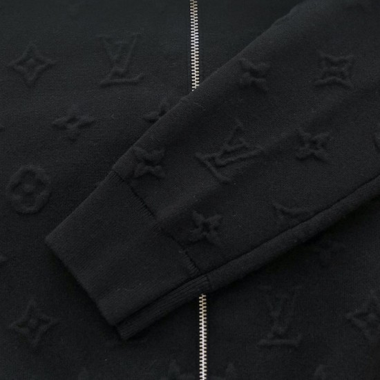 Louis Vuitton Embossed Monogram Jersey Tracksuit Top 1AHCLN Louis Vuitton Embossed Monogram Jersey Tracksuit Top 1AHCLN