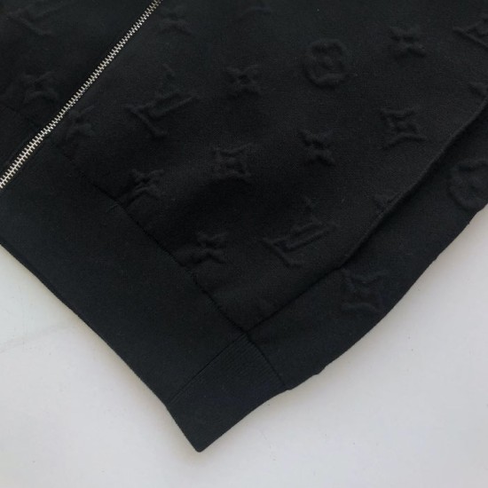 Louis Vuitton Embossed Monogram Jersey Tracksuit Top 1AHCLN Louis Vuitton Embossed Monogram Jersey Tracksuit Top 1AHCLN