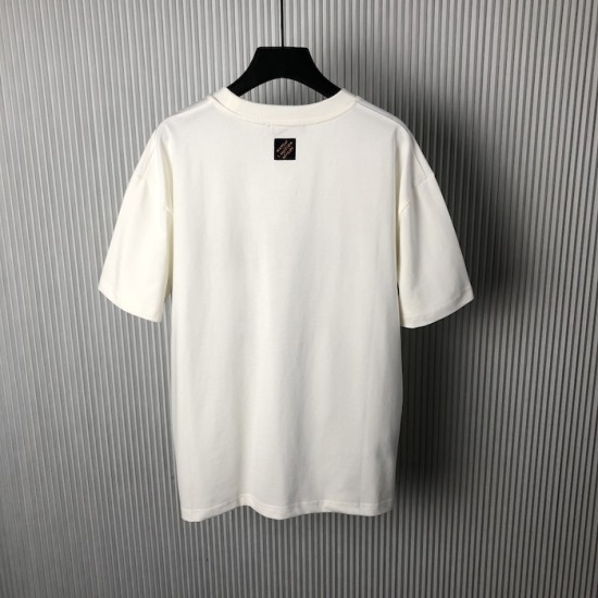 Louis Vuitton Graphic Cotton T-Shirt 1AHCW5 Louis Vuitton Graphic Cotton T-Shirt 1AHCW5