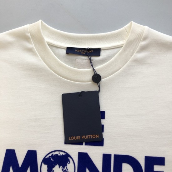 Louis Vuitton Graphic Cotton T-Shirt 1AHCW5 Louis Vuitton Graphic Cotton T-Shirt 1AHCW5