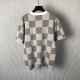 Louis Vuitton Damier Jacquard Short-Sleeved Crewneck 1AHEB7 Louis Vuitton Damier Jacquard Short-Sleeved Crewneck 1AHEB7