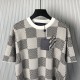 Louis Vuitton Damier Jacquard Short-Sleeved Crewneck 1AHEB7 Louis Vuitton Damier Jacquard Short-Sleeved Crewneck 1AHEB7