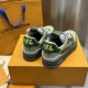Replica LV Trainer Sneaker - high quality 1:1 AAA Replica Louis Vuitton LV Trainer Sneaker in green - front view