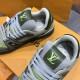 Replica LV Trainer Sneaker - high quality 1:1 AAA Replica Louis Vuitton LV Trainer Sneaker in green - front view