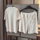 Replica Louis Vuitton Damier French Terry T-Shirt - Top Quality Replica Louis Vuitton Damier French Terry T-Shirt | beige cotton t-shirt