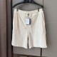 Replica Louis Vuitton Damier French Terry Shorts - Top Quality Replica Louis Vuitton Damier French Terry Shorts| beige cotton shorts