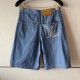 Replica Louis Vuitton Embroidered Chambray Shorts - High quality Replica Louis Vuitton Embroidered Chambray Shorts - 2025 luxury summer collection