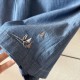 Replica Louis Vuitton Embroidered Chambray Shorts - High quality Replica Louis Vuitton Embroidered Chambray Shorts - 2025 luxury summer collection