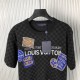 Luxury Louis Vuitton Replica Crewneck T-Shirt – Classic Damier Pattern Replica Louis Vuitton Damier Short-Sleeved Crewneck T-Shirt with Signature Damier Design