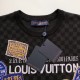 Luxury Louis Vuitton Replica Crewneck T-Shirt – Classic Damier Pattern Replica Louis Vuitton Damier Short-Sleeved Crewneck T-Shirt with Signature Damier Design