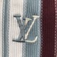 Replica Louis Vuitton Striped Crochet Summer Shirt - Designer Style Replica Louis Vuitton Striped Crochet Short-Sleeved Shirt - Front and Back View
