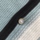 Replica Louis Vuitton Striped Crochet Summer Shirt - Designer Style Replica Louis Vuitton Striped Crochet Short-Sleeved Shirt - Front and Back View