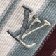 Replica Louis Vuitton Striped Crochet Shorts - Designer Style Replica Louis Vuitton Striped Crochet Shorts - Front and Back View