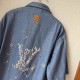 Replica Louis Vuitton Embroidered Chambray Short-Sleeved Shirt Replica Louis Vuitton Embroidered Chambray Short-Sleeved Shirt front view - 2025 luxury summer collection