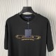 Luxury Louis Vuitton Replica Crewneck T-Shirt – Classic Damier Pattern Replica Louis Vuitton Embellished Damier Pique T-Shirt with Signature Damier Design