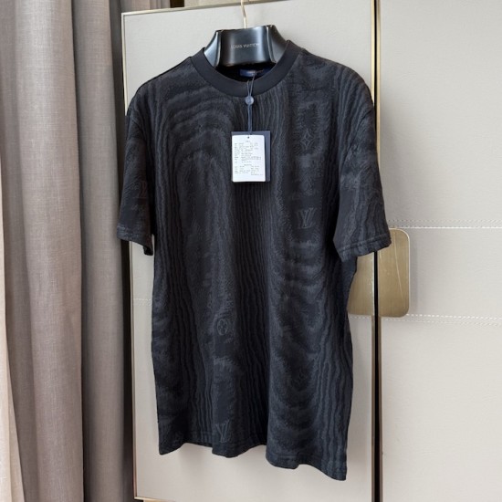 Replica Louis Vuitton Jersey Jacquard T-Shirt - Top Quality Replica Louis Vuitton Jersey Jacquard T-Shirt | Black color