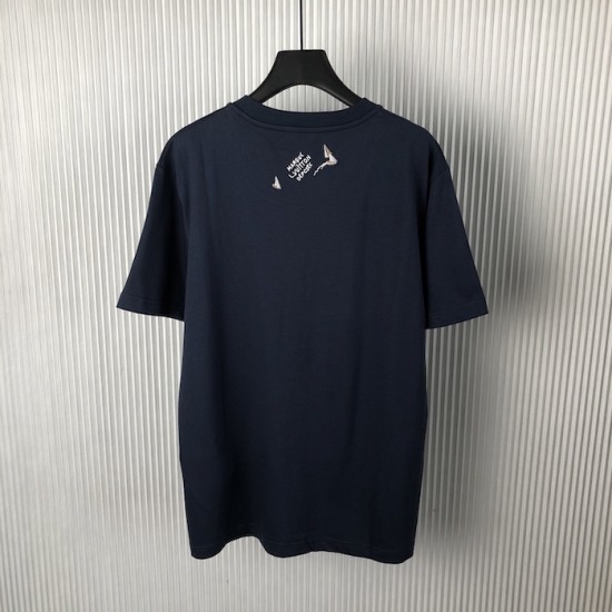 Louis Vuitton Inspired Embroidered Cotton Tee – Premium Replica Replica Louis Vuitton Embroidered Cotton T-Shirt – Luxury Design Dupe