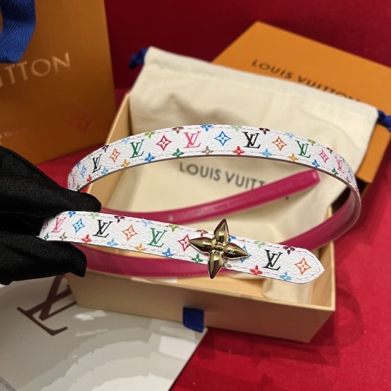 LV x TM Mini Flowergram 15mm Reversible Belt LV x TM Mini Flowergram 15mm Reversible Belt