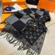 Louis Vuitton muffler NIGO collaboration Escharpe Damier giant wave monogram cashmere Louis Vuitton muffler NIGO collaboration Escharpe Damier giant wave monogram cashmere