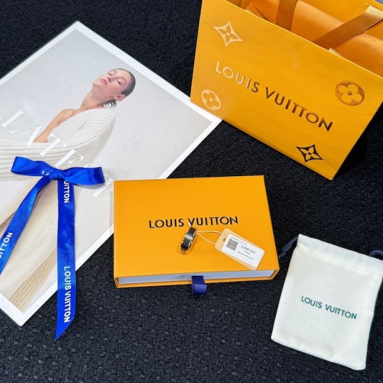Louis Vuitton Les Gastons Vuitton Small Ring Yellow Gold and Titanium Q0H44M Louis Vuitton Les Gastons Vuitton Small Ring Yellow Gold and Titanium Q0H44M