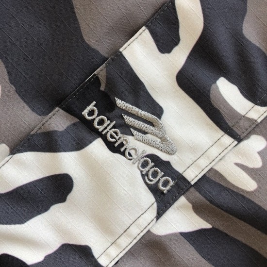 Balenciaga Men's Camo Ski Parka in Grey Balenciaga Men's Camo Ski Parka in Grey