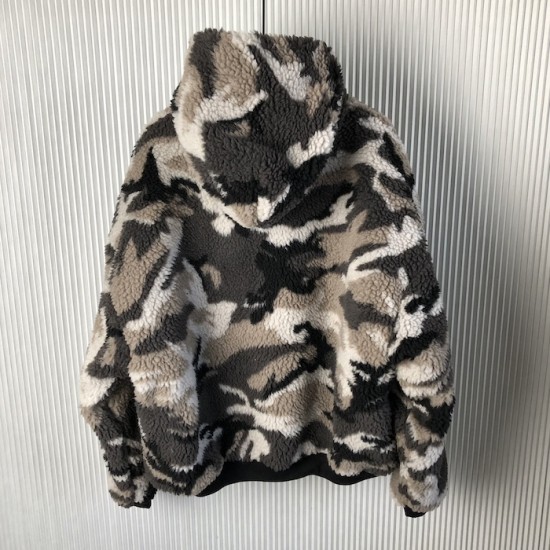 Balenciaga Camouflage Teddy Hooded Jacket Balenciaga Camouflage Teddy Hooded Jacket