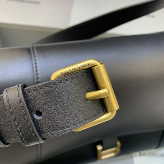 Balenciaga Large Soft Hourglass Shoulder Bag Black Balenciaga Large Soft Hourglass Shoulder Bag Black