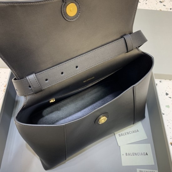 Balenciaga Large Soft Hourglass Shoulder Bag Black Balenciaga Large Soft Hourglass Shoulder Bag Black