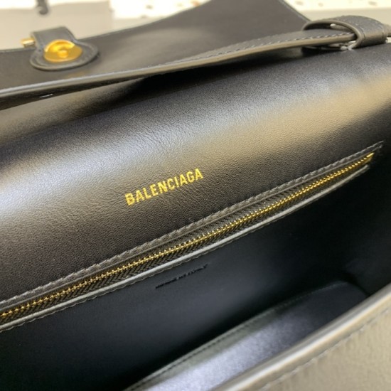 Balenciaga Large Soft Hourglass Shoulder Bag Black Balenciaga Large Soft Hourglass Shoulder Bag Black
