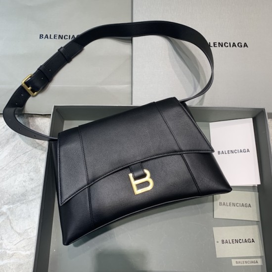 Balenciaga Medium Soft Hourglass Shoulder Bag Black Balenciaga Medium Soft Hourglass Shoulder Bag Black