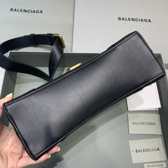 Balenciaga Medium Soft Hourglass Shoulder Bag Black Balenciaga Medium Soft Hourglass Shoulder Bag Black